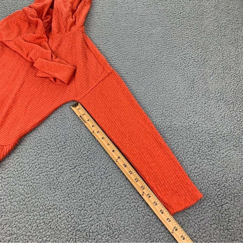 Maeve By Anthropologie Women's Ruffle Pullover Orange Cowl Neck Sweater  Size: S - Picture 10 of 15